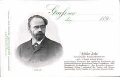CPA Emile Zola Romancier Carte 1890 