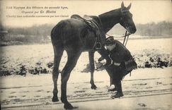 CPA Cheval Equitation Hippisme Raid hippique des officiers de seconde ligne Le Matin Militaria TOP 