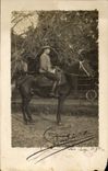 CARTE PHOTO Cheval Equitation Hippisme Militaria 