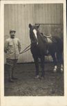 CARTE PHOTO Cheval Equitation Hippisme Militaria 