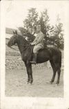 CARTE PHOTO Cheval Equitation Hippisme Militaria 