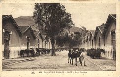 CPA Cheval Equitation Hippisme Quartier Auvare Nice les ecuries 