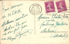 Postal Caballo Equitación Hípica Barrio Auvare Niza los establos