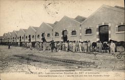 Vintage Postcard Horse Horsemanship Orange Equestrian sports new stables of 55eme Militaria the artillery