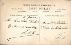 Vintage Postcard Fantasy Woman Horses Year 1909