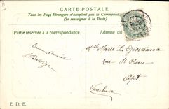 CPA Fantaisie Fleurs Trefles Annee 1906 