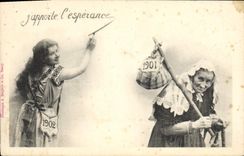 Vintage Postcard Fantasy Woman Year 1902