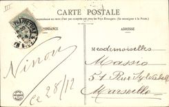 Vintage Postcard Fantasy Flowers Year 1906 Woman