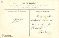 CPA Fantaisie Fleurs Trefles Annee 1906 