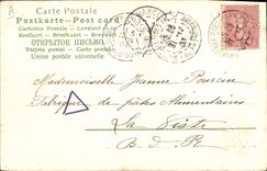 CPA Fantaisie Fleurs Annee 1904 