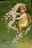 CPA Fantaisie Fleurs Annee 1905 Ange 