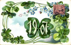 Vintage Postcard Fantasy Flowers Year 1907