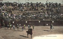 Postal Corrida Corrida de toros EL paseo lo entrado del cuadrilla