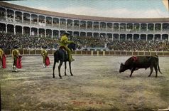 CPA Corrida Course de taureaux Suerte de Vara 