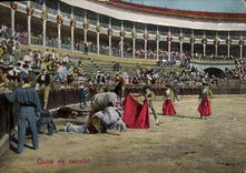 CPA Corrida Course de taureaux Quite de caballo 