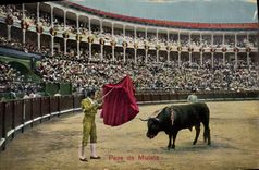 CPA Corrida Course de taureaux Pase de muleta 