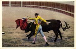 CPA Corrida Course de taureaux Posada en un gran pase por alto 