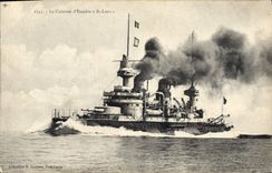 Vintage Postcard Warship armours It squadron St Louis