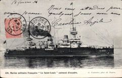 CPA Bateau de Guerre Le Saint Louis Cuirasse d'escadre 
