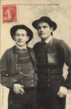 CPA Folklore Deux Trandoues Jeunes gens de Pont L'abbe