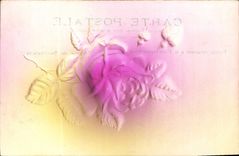 CPA Fantaisie Fleurs (en relief) 