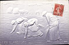 CPA Fantaisie Femmes Les glaneuses Millet (en relief) 