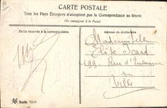 Postal Fantasia Flores Pescado 1 de abril (decorado plateado)