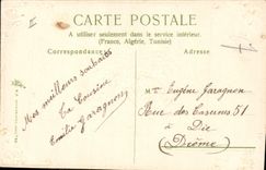 CPA Fantaisie Fleurs Fer a cheval 