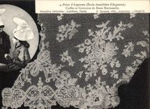 CPA Dentelle Dentelliere Point d'Argentan Ecole dentelliere d'Argentan Normandie 