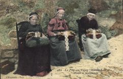 CPA Dentelle Dentelliere Le Puy en Velay Groupe de dentellieres 