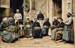 CPA Dentelle Dentelliere Le Puy Groupe de dentellieres des environs du Puy 