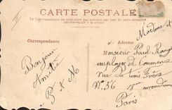 CPA Fantaisie Brodee Fleurs Main 