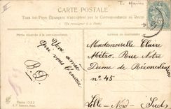 Vintage Postcard Fantasy Flowers Hand Poisson April 1st