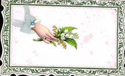 CPA Fantaisie Fleurs Main 