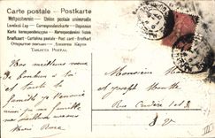 CPA Fantaisie Fleurs Main Colombe Trefle 