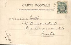 Postal Caballo Equitación Hípica el campo de Cercottes Vista general Militaria