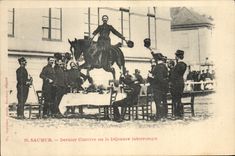 Vintage Postcard Horse Horsemanship Equestrian sports Saumur the Last guest or the stopped lunch