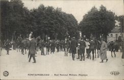 Vintage Postcard Horse Horsemanship Equestrian sports Fontainebleau National Raid Horse Militaria SIGNAL