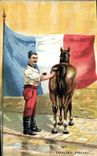 CPA Cheval Equitation Hippisme Cavalerie Pansage 