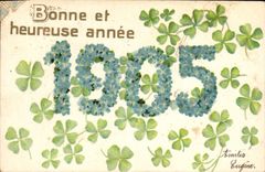 CPA Fantaisie Fleurs Annee 1905 Trefles 