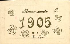 CPA Fantaisie Fleurs Annee 1905 Trefles 