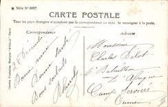 Vintage Postcard Fantasy Flowers Year 1907 Woman