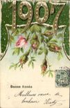 CPA Fantaisie Fleurs Annee 1907 