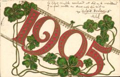 CPA Fantaisie Fleurs Annee 1905 Trefles 