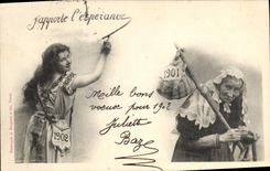 Vintage Postcard Fantasy Women Year 1901 1902