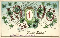 CPA Fantaisie Fleurs Annee 1906 Trefles 