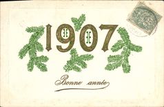 CPA Fantaisie Fleurs Annee 1907 