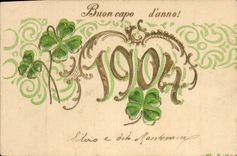 CPA Fantaisie Fleurs Annee 1904 