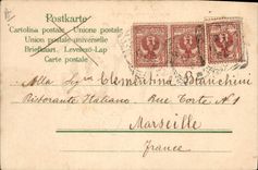CPA Fantaisie Fleurs Annee 1904 