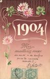 CPA Fantaisie Fleurs Annee 1904 